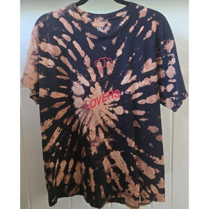 Yuex T Shirt Medium Kian Lawley Lovers Black Tan Tie Dye Fanjoy Graphic Tee Y2K